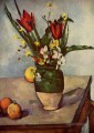 Nature morte Tulipes et pommes Paul Cézanne